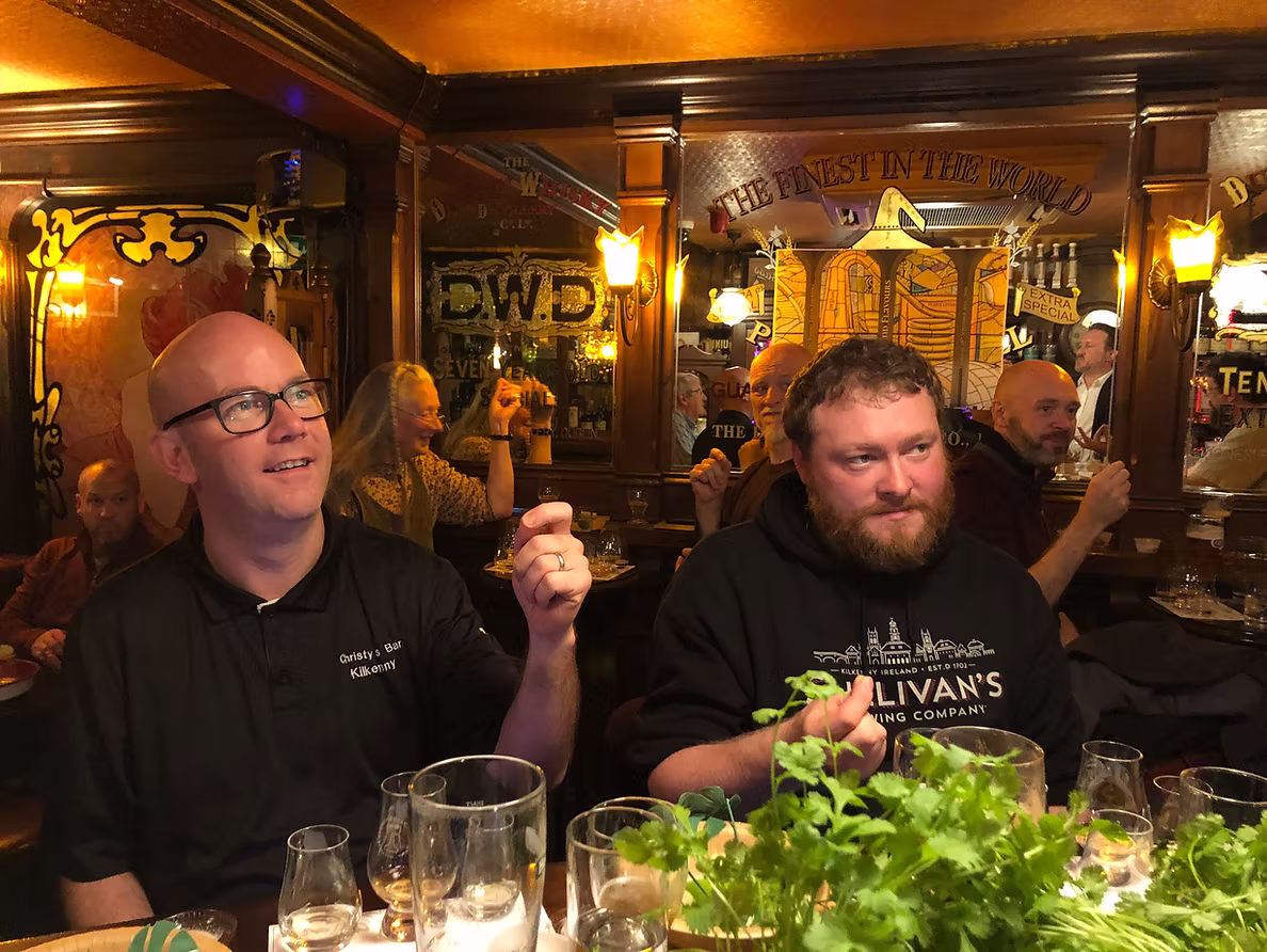 Anthony and Diarmuid enjoying the experience at The Dylan